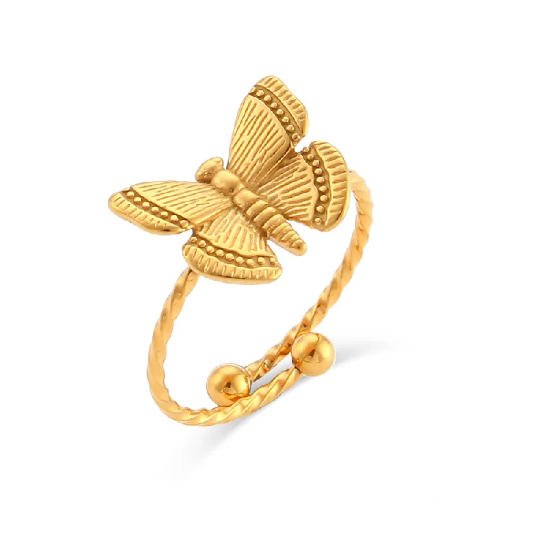 Adjustable Butterfly Ring