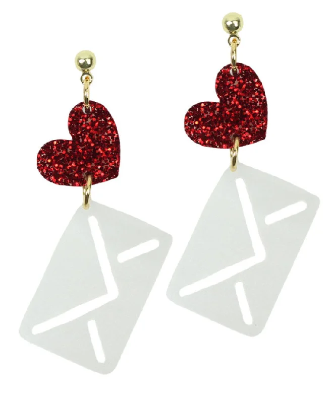 Simple Crystal Earrings-Love Letter Earring