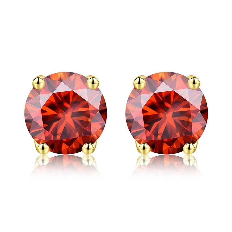 Gold (Pomegranate Red Moissanite)