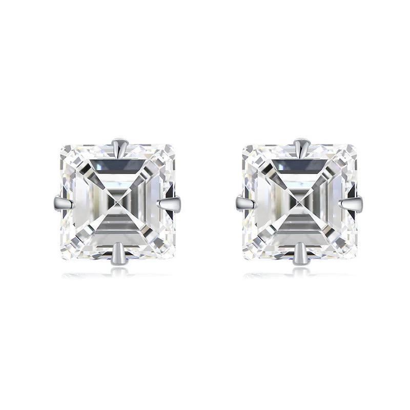 Square Zircon Stud Earrings