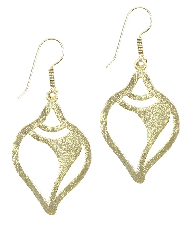 Luxury Wedding Earrings-The Gold Sea Shell Earring