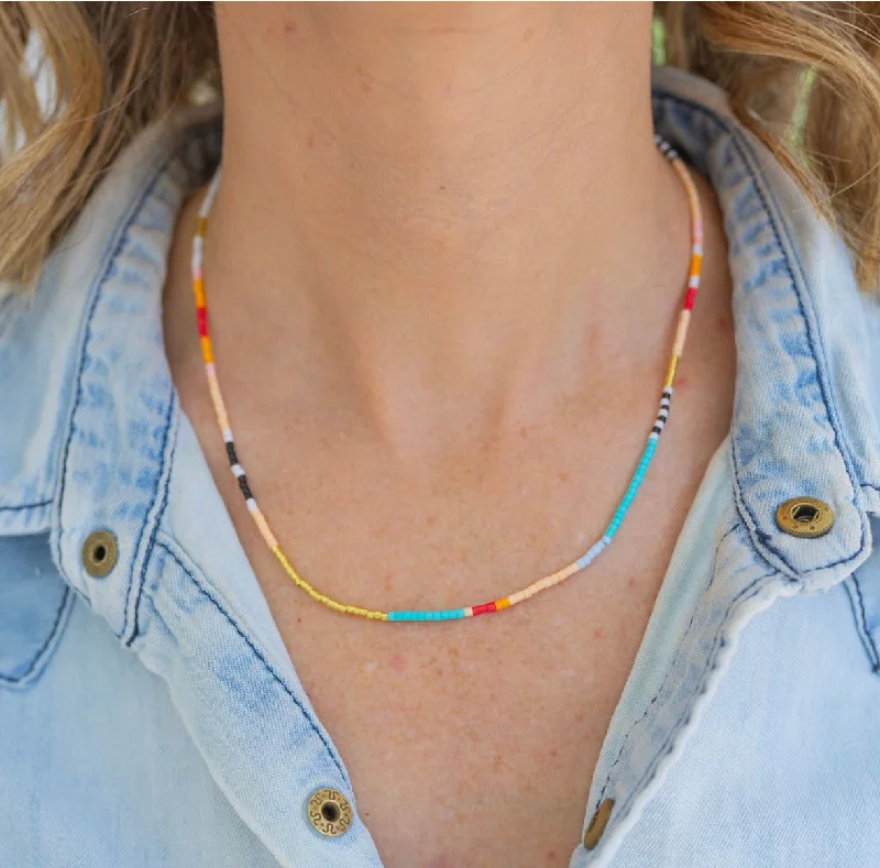 Opal Gemstone Necklace-Sullivan’s Island sunset Necklace