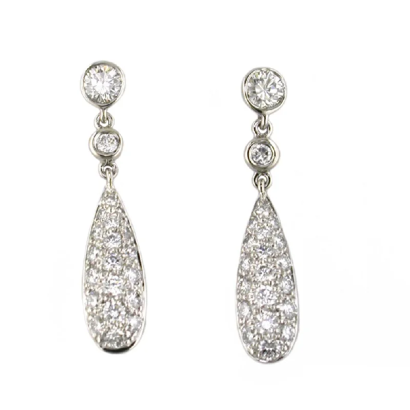 Swarovski Crystal Earrings-Suna Pave Dangle Earrings