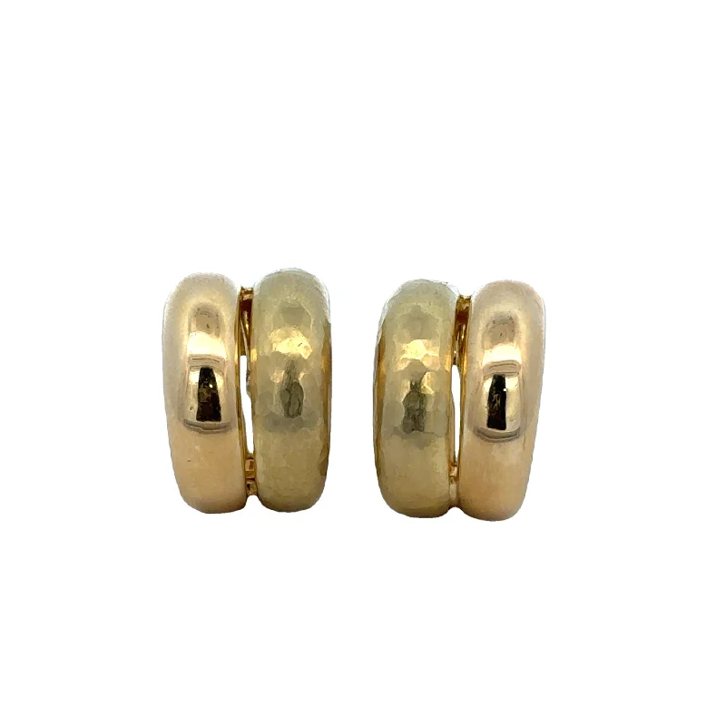 Long Dangling Earrings-Statement 18k Yellow Gold Huggie Earrings by H. Stern