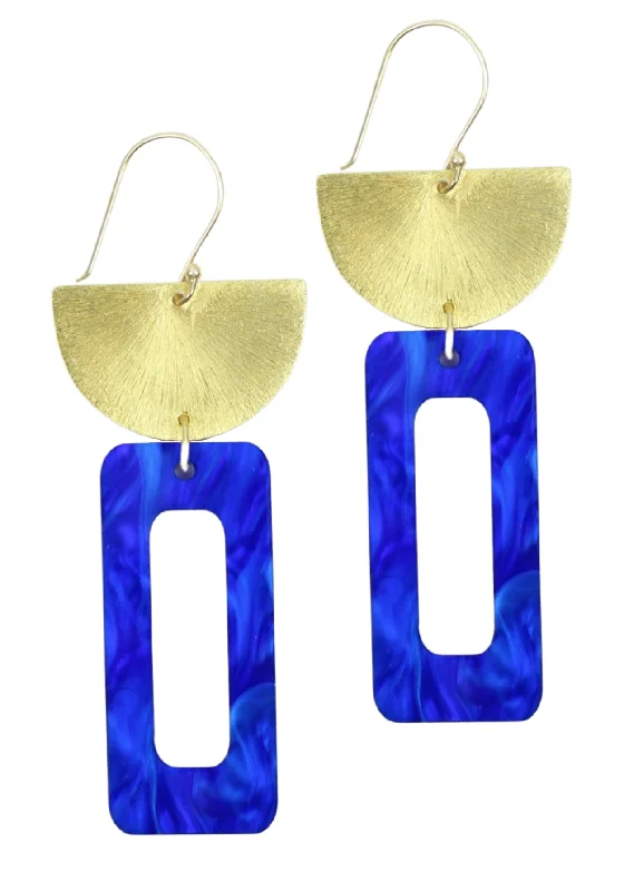 Bold Drop Earrings-The Blake Earring - Blue