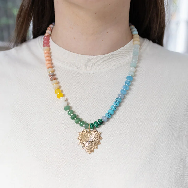 Pearl Charm Necklace-Love in Color Gemstone necklace