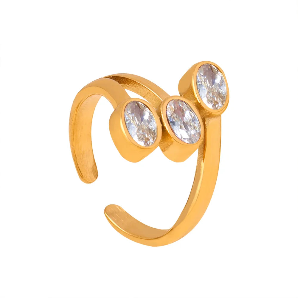 A506-Golden White Rhinestone