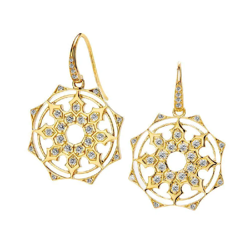 Shiny Crystal Earrings-Cosmic Octagon Earrings