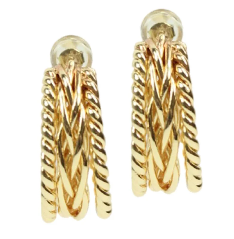 Chunky Gold Earrings-The Lily Earring