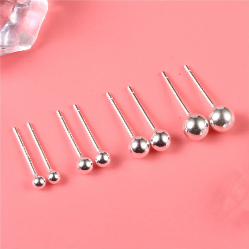 Argent Pur Glazed Surface Ear Stud