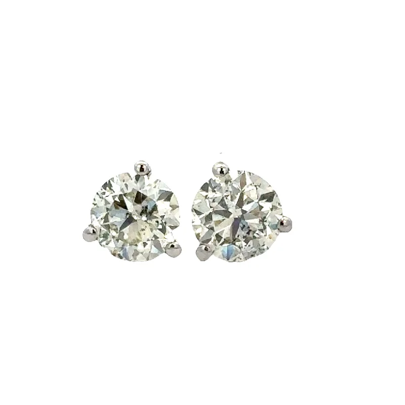 Elegant Drop Earrings-2.0 CTW Old European Cut Diamond Stud Earrings in White Gold