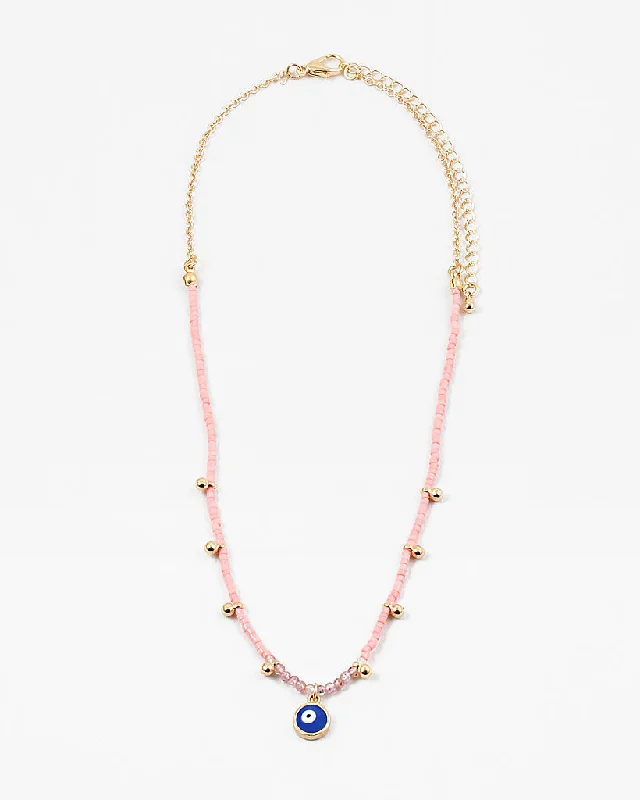 Simple Gold Choker Necklace-Lucky Evil Eye Necklace