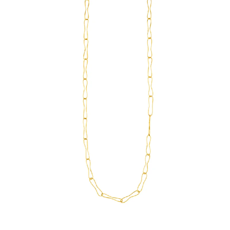 Stylish Heart Necklace-Wafer Chain Necklace in Gold