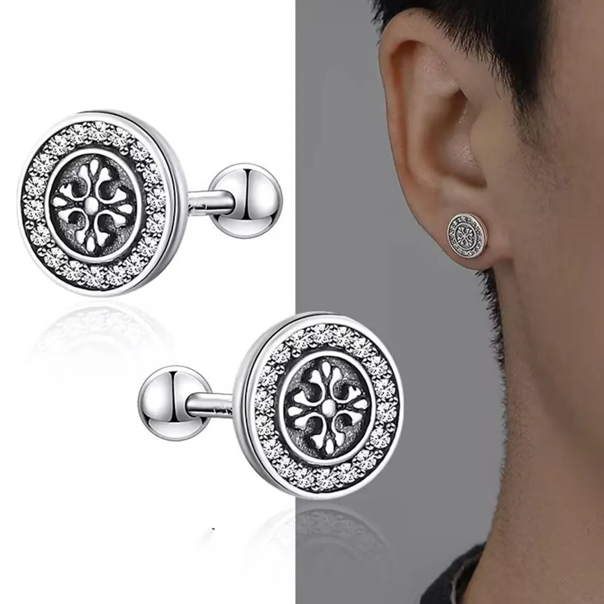 X355-a (Vintage Cross Ear Studs) Pair