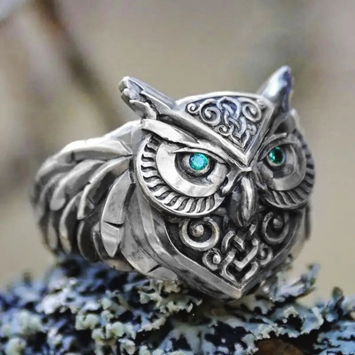 Customizable Wedding Ring-Retro Exaggerated Owl Alloy Plating Women'S Rings