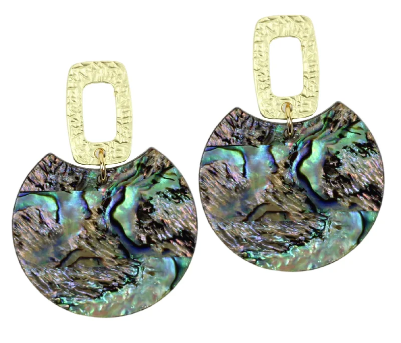 Bridal Hoop Earrings-The Leighton Earring - Abalone