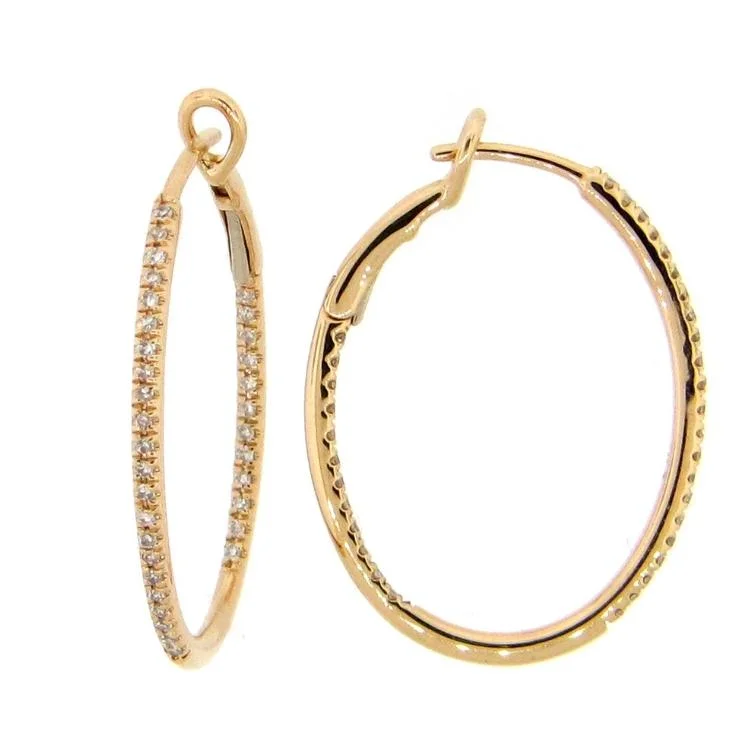 Black Gold Earrings-Yellow Gold Hoops