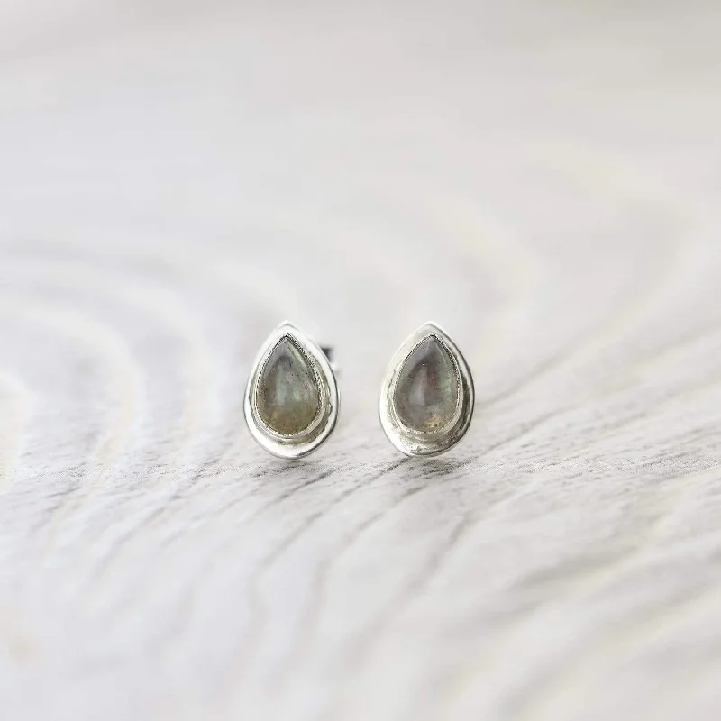 Artistic Metal Earrings-Mystical Labradorite Earrings