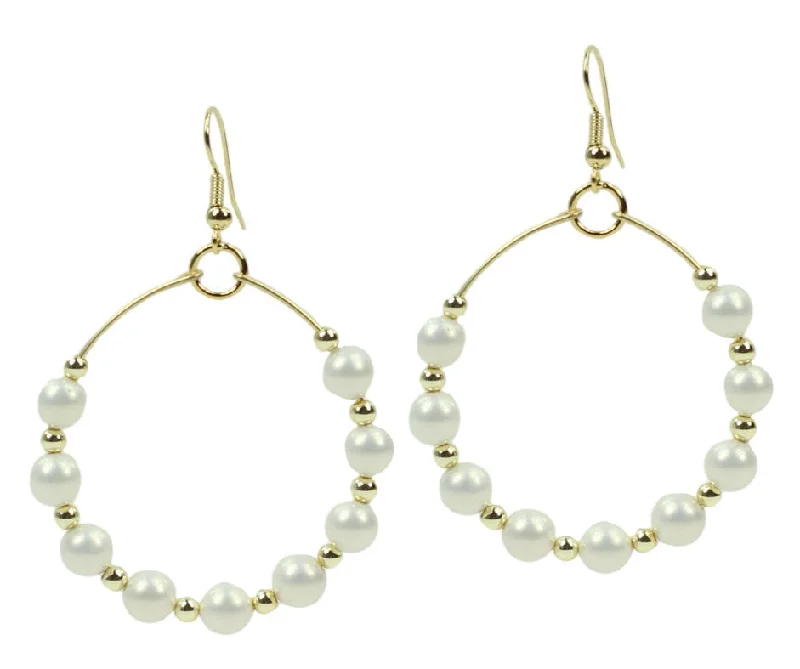 Geometric Earrings for Women-The Chloe Earring - Pearl