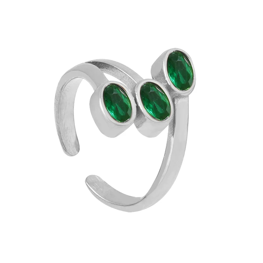 A506-Steel Green Rhinestone