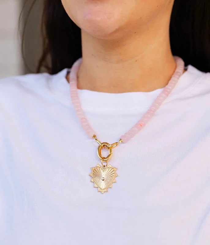 Bright Gold Necklace-Healing Cotton Candy Necklace