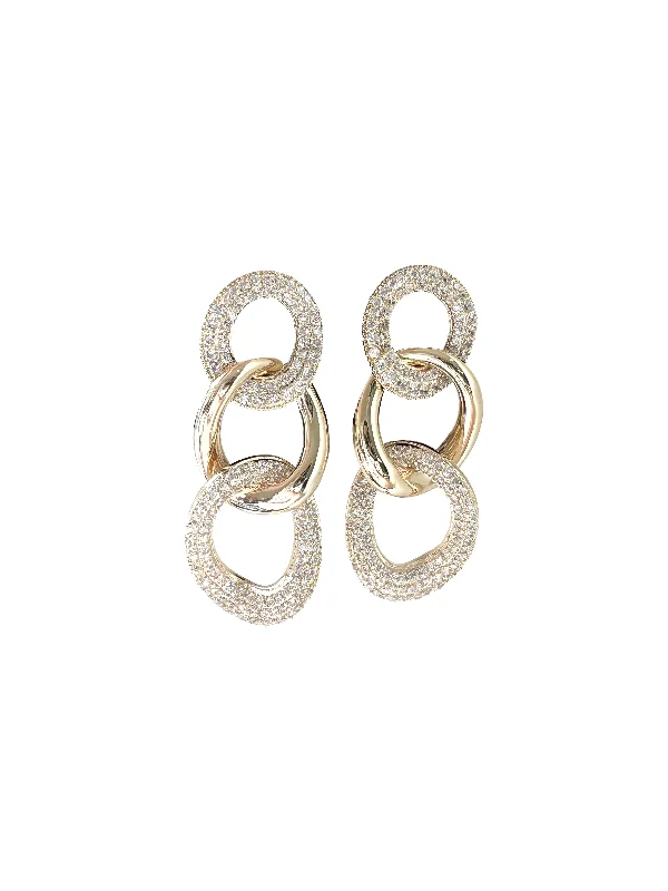 Luxury Gold Earrings-Lovely Link Earring