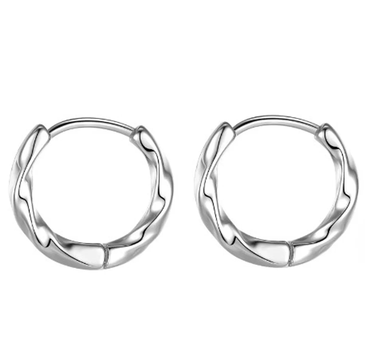 White Gold Color Pairs-Inner Diameter 12mm