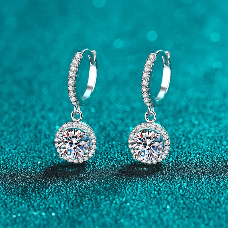 a Pair of 2 Karat Moissanite (Single 1 Karat)