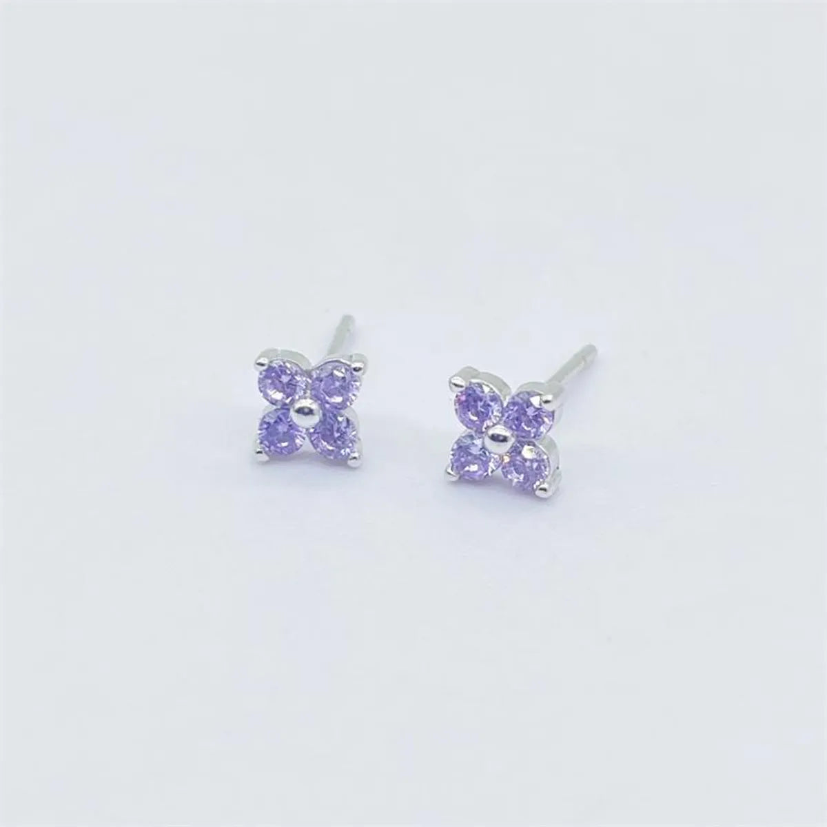 White Gold Color Purple Diamond