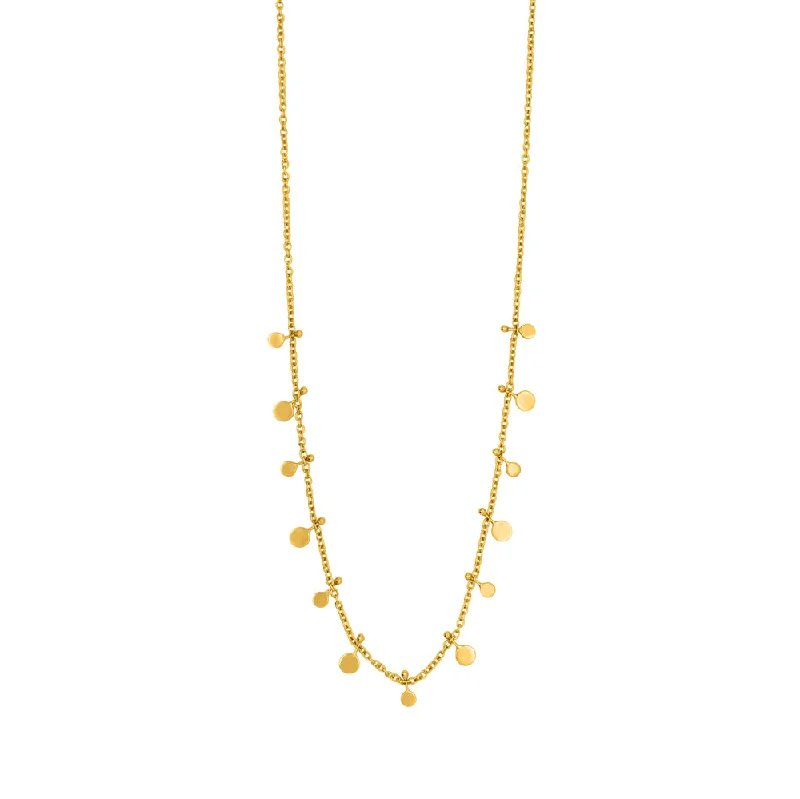 Gold Plated Pendant Necklace-Be the Light Necklace in Gold - 18-20" L