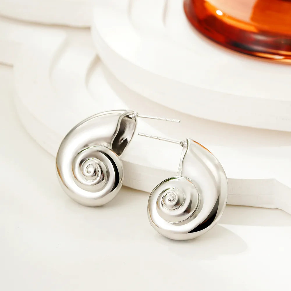 Custom Wedding Ring-1 Pair Simple Style Classic Style Spiral Copper Ear Studs