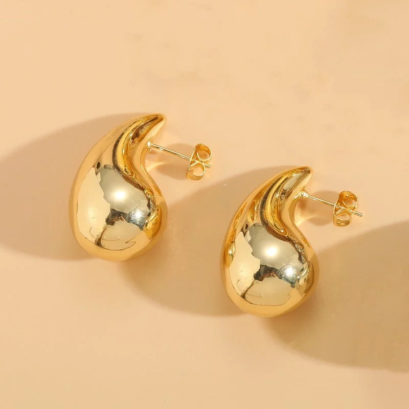 Glossy Comma 14K Real Gold