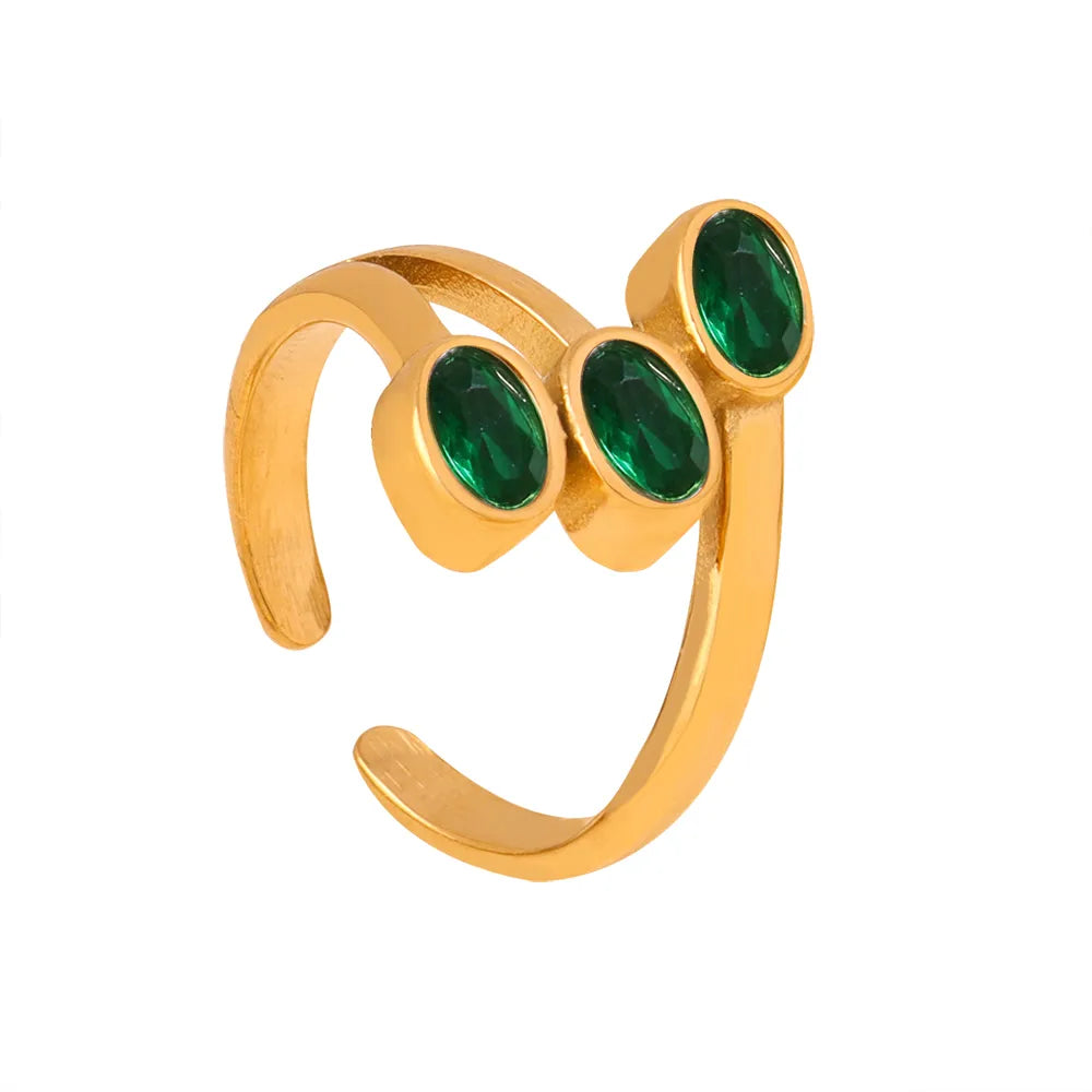 A506-Golden Green Rhinestone