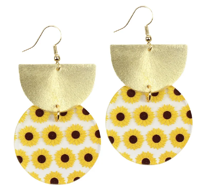 Diamond Drop Earrings-The Sunflower Skylar Earring