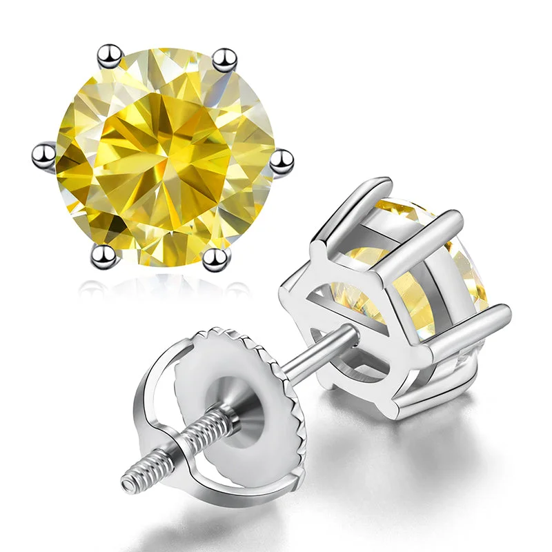 Platinum (Moissanite Lemon Yellow Diamond)