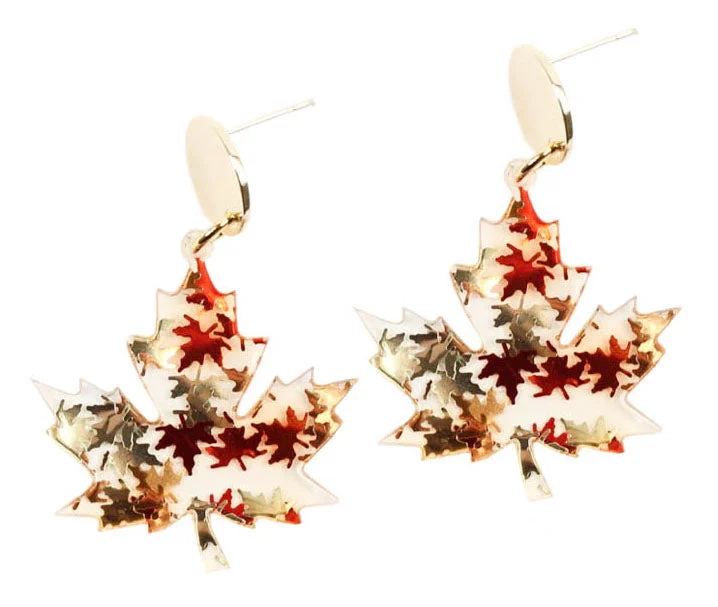 Black Diamond Earrings-Falling Leaves Earring