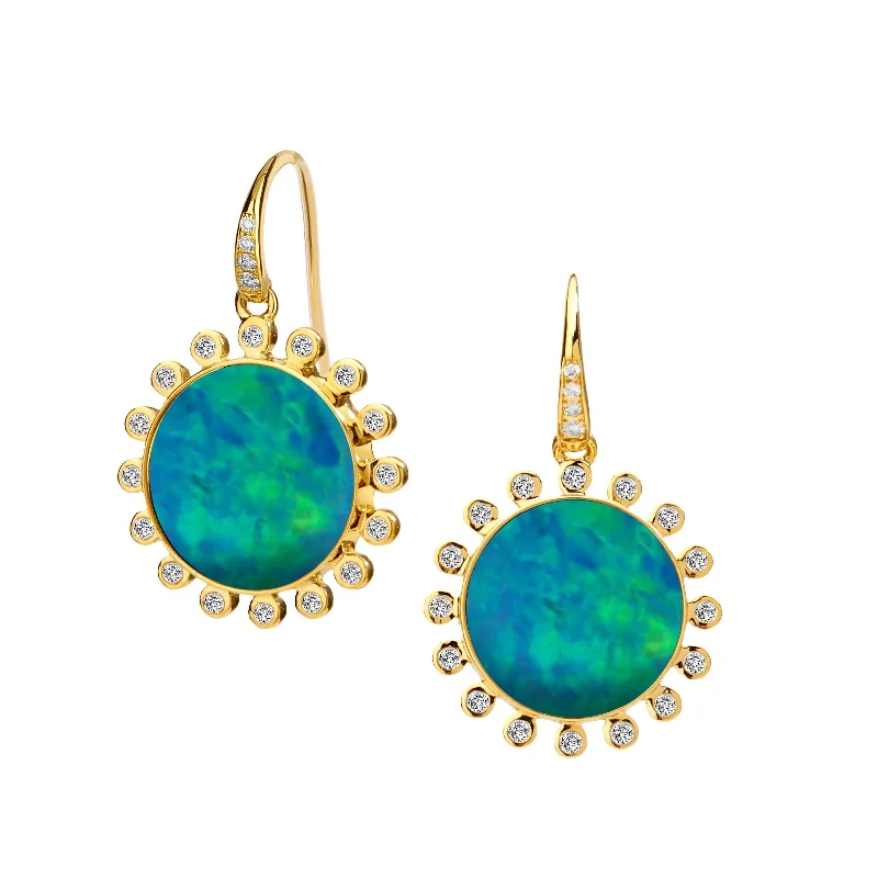 Bold Statement Earrings-Sun Diamond Earrings