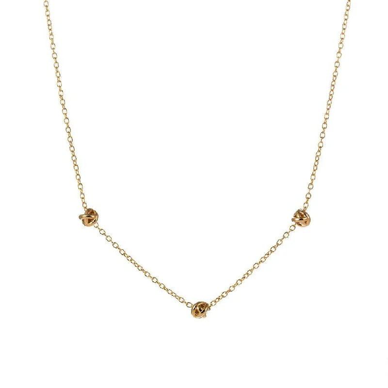 Minimalist Diamond Necklace-Love Knot Necklace