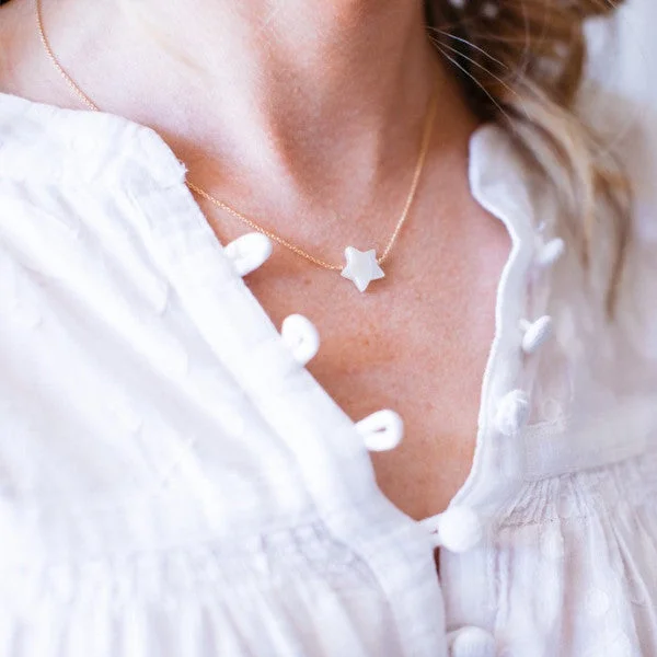 Dainty Beaded Necklace-Sweet Star Dreamer Necklace