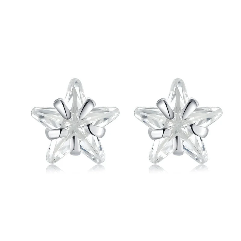 Star Zircon Ear Studs