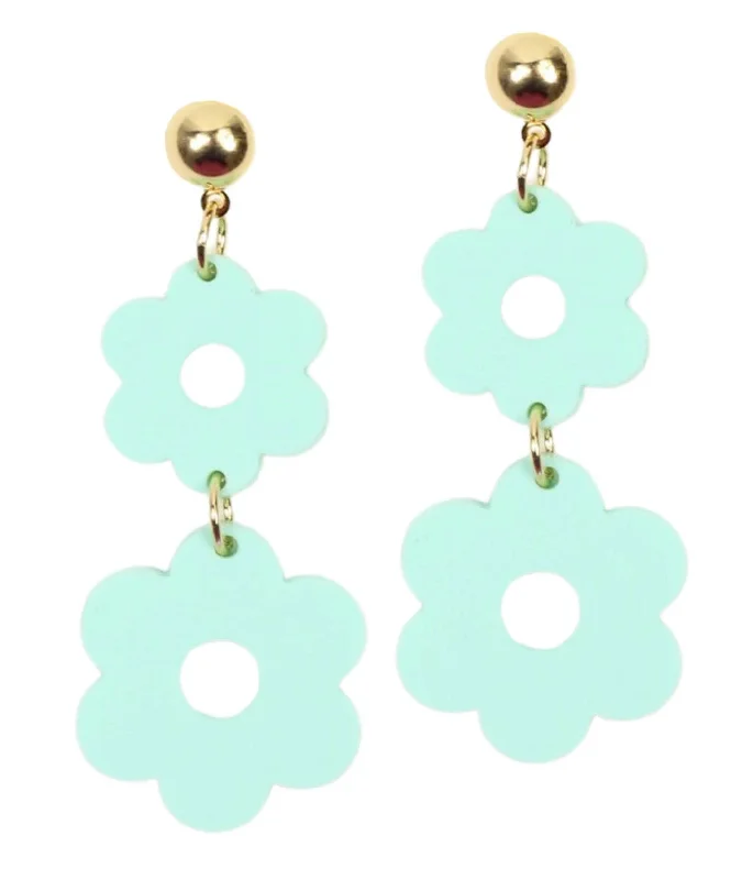 Eco-Friendly Earrings-Mint Flower Earring