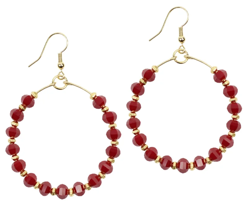 Fashion Earrings for Teenagers-The Chloe Earring - Garnet