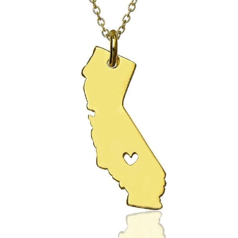 Long Silver Necklace-Roam Necklace - California