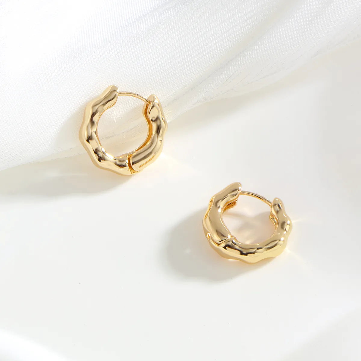 Gemstone Engagement Ring-1 Pair Simple Style Commute Geometric Copper Gold Plated Ear Cuffs