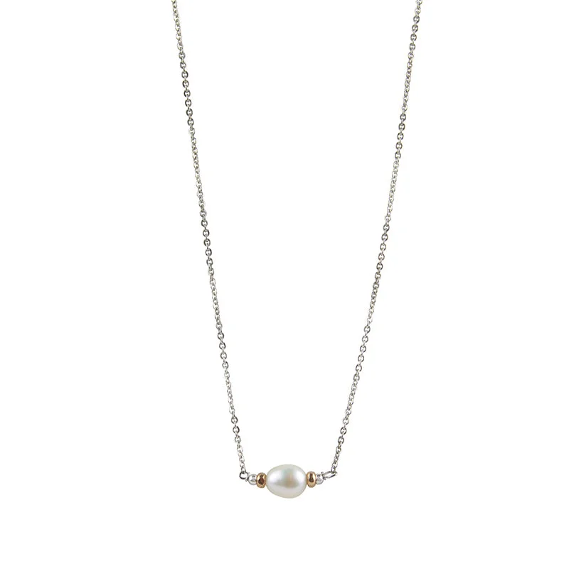 Diamond Pendant Necklace-Pearl Solitaire Necklace