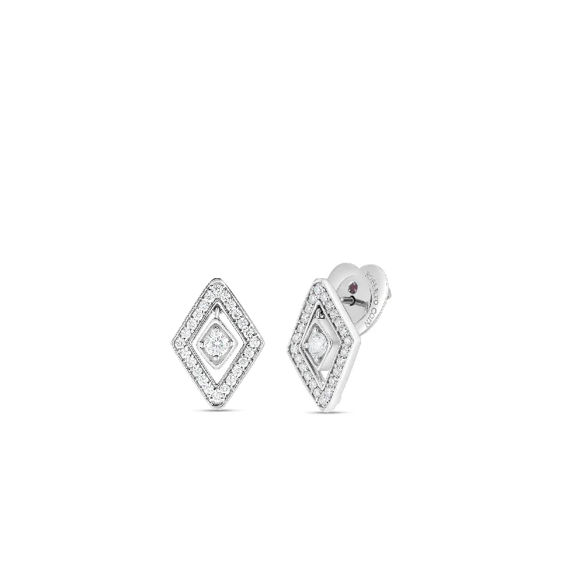 Gold Knot Earrings-DIAMANTE DIAMOND STUD EARRINGS