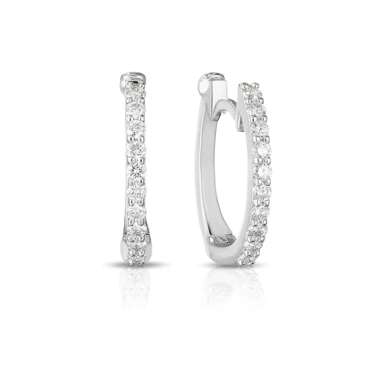 Fancy Diamond Earrings-Perfect Diamond Hoops