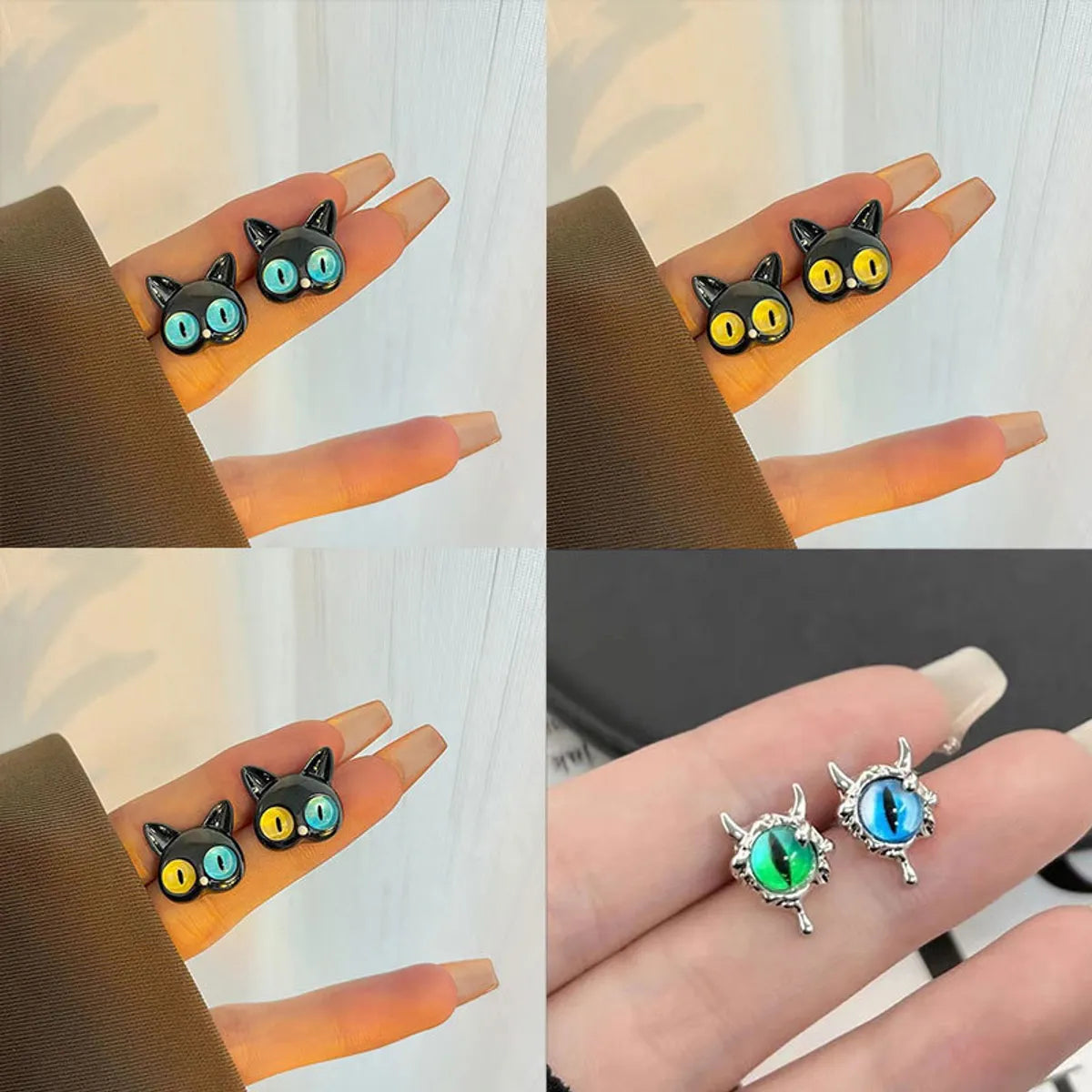 Sapphire Wedding Band-Simple Style Cartoon Metal Irregular Plating Women'S Ear Studs