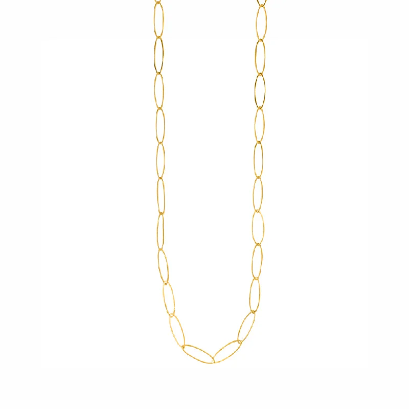 Designer Charm Necklace-Saucer Chain Necklace in Gold