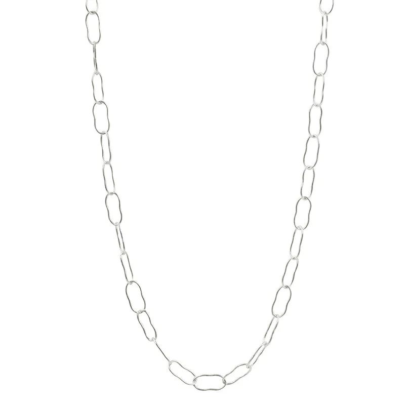 Layered Crystal Necklace-Magic Beans Layering Chain Necklace in Silver